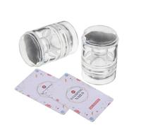 Veemoon 2pcs Clear Silicone Nail Stamper French Tip Art Stamp Soft Jelly Stamping Tool for Manicure Home Salon DIY Versatile Nail Art Design Creative Expression