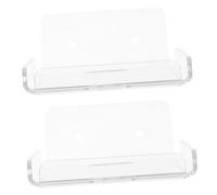 Veemoon 2Pcs Clear Wall Shelf for Security Cameras Easy Install No Drilling Floating Holder Optimal Viewing Angle for Home Office and More