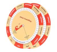 Veemoon 2pcs Color Printed Pregnancy Wheel Fetal Development Chart Detailed Tracker for Expecting Mothers Comprehensive Growth Insights Elegant Pregnancy Journal Accessory