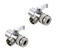 Veemoon 2pcs Copper Faucet Diverter Valves Sink Splitter Adapter Easy Install Water Flow Control for Kitchen and Bathroom Use