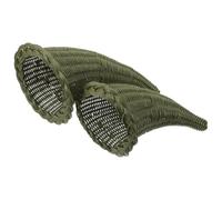 Veemoon 2pcs Cornucopia Faux Rattan Basket Farmhouse Autumn Decor Green | Cornucopia Faux Rattans Woven Basket, Thanksgiving Horn Storage Basket, Fits Mantels Shelves and Kitchen Counters
