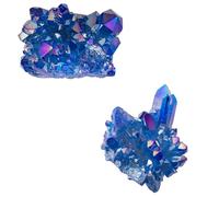 Veemoon 2pcs Crystal Cluster Rough Stones for Aquarium Decoration DIY Handmade Crafts Healing Ornament for Home Fish Tank Feng Shui Jewelry Making