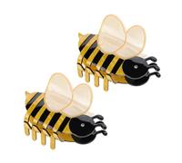 Veemoon 2pcs Cute Bee Claw Hair Clips for Women and Strong Hold Updo Styling Accessories Fun Cartoon Design Non Slip Hair Barrette for Secure and Looks