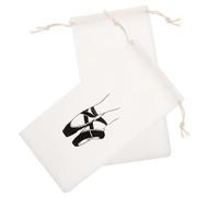 Veemoon 2pcs Cute Drawstring Ballet Bags for Ballet Shoes Carrying Pouches for Dance Sports Travel and Everyday Use Canvas Material with Lovely Patterns