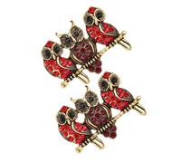 Veemoon 2pcs Cute Owl Rhinestone Brooch Pin Sparkling Jewelry for Women Vibrant Dress Accessories for Birthdays Christmas and Mother Day Celebrations