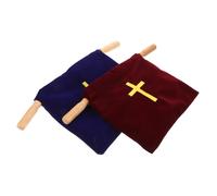 Veemoon 2pcs Dedication Bag Holy Communion Cross Bag Church Accessories Religious Church Supplies Baptism