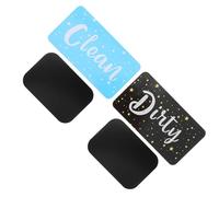 Veemoon 2pcs Dishwasher Cleaning Indicator Magnet Double-sided Clean Magnet Sign 3.54x1.97x0.20 Inch Abs Useful Flips over Unique and Beautiful Design Kitchen Housewarming