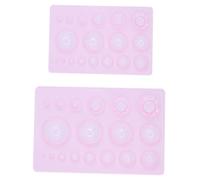 Veemoon 2pcs DIY Crafts Semi Sphere Clay Molds Sturdy Plastic Pottery Tools for Beginners and Professionals Pink Small and Large Gauges for Resin and Soft Clay Projects Versatile Crafting