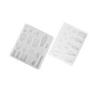Veemoon 2Pcs DIY Silicone Earring Pendant Mold for Jewelry Making Lightweight Portable Craft Mold with Simple Design for Glitter Dry Flowers Beads Embellishments Creative Handicraft Tools