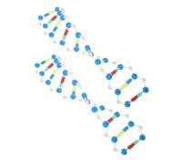 Veemoon 2pcs Dna Double Helix Model Assembly Kit for Students, Plastic Molecular Biology Teaching Model, Educational Science Learning Tool for Genetics and Mutation Studies