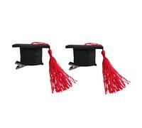 Veemoon 2pcs Doctor Hat Hairpin Mini Doctoral Cap Graduation Pins Graduation Caps Headband for Grad Women Bachelor Party Mini Hats