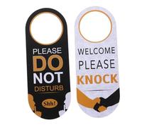 Veemoon 2pcs Double Sided Do Not Disturb Door Hanging Sign PVC Door Tags for Office Hotel Spa Meeting Room Clear Printed Easy to Hang and Read