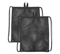 Veemoon 2pcs Drawstring Bags for Gym, Mesh Backpack Sack with Handle