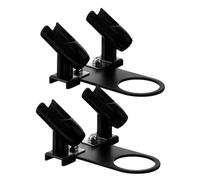 Veemoon 2pcs Dual Airbrush Holder for Makeup Artists Tabletop Organizer Printed Stand Paint Brush Storage Rack Vanity Desk Supplies