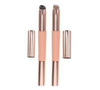 Veemoon 2PCS Dual Ended Soft Silicone Lip Brush with Cap Retractable Concealer Applicator for Lip Gloss Lipstick and Nail Art Portable Hygienic Makeup Tool for Travel Festival and Everyday
