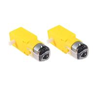 Veemoon 2pcs Dual Shaft Dc Gear Motor for Rc Car Robot with Precise Speed Control Steel Plastic Reduction Motor