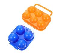 Veemoon 2pcs Easter Eggs Box Portable Storage Carry Case for Fresh Eggs for Home Outdoor Random Color