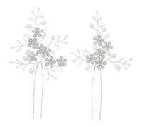 Veemoon 2pcs Elegant Rhinestone Pearl Hair Pins Set for Bridal Wedding Hair Accessories for Brides and Bridesmaids for Special Occasions