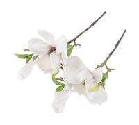 Veemoon 2pcs Emulation Magnolia Decor Artificial Flower Premium Cloth Material No Fallen Leaves Forever Blooming Creative Stylish Home Adornment for Living Room and Bar
