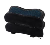 Veemoon 2pcs Ergonomic Office Chair Arm Rest Pads with Memory Foam and Gel, Curved Design to Increase Armrest Height, Relieve Forearm Fatigue, for Office and Armchair Use