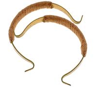 Veemoon 2pcs Ergonomic Replacement Teapot Handles with Antique Copper Finish and Hemp Rope, Medium Size 11-13cm, Wear-Resistant Teapot Accessories for Household Kettle Grip and Tea Pot