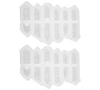 Veemoon 2pcs European Mini House Mold,12-Cell Silicone Candle Plaster Mould