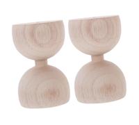 Veemoon 2pcs European Staircase Decorative Columns Hourglass Fence Post Cap Replacement Fence Square Cover Post Caps Finials Wood Wood Finials Khaki Wooden