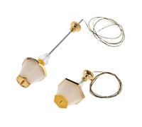 Veemoon 2pcs European Style Decorative Lighting Fixture for DIY Home Education Realistic Accent Table Light for Miniature Spaces for Imaginative Play