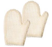 Veemoon 2pcs Exfoliating Body Scrub Mitts for Shower Ergonomic Design Skin Cleaning Supplies Refreshing Bathing Gloves to Remove Dead Skin and Unclog Pores