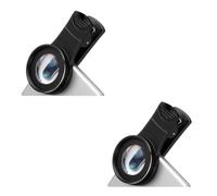 Veemoon 2pcs External Phone Lens Macro Lens Optic for High Definition Photography Magnifying Clip Holder for Macro Phone and Zoom for Use
