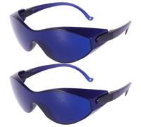 Veemoon 2pcs Eyeglasses Protective Safety Eye Shield PC Lightweight Comfortable Blue Protective Glasses for Cosmetic Procedures and Teeth Whitening
