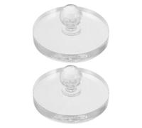 Veemoon 2pcs Eyeshadow Stamps: Makeup Powder Pressing Device for Blusher and Highlight Repair - 2.24'' Diameter Round Clear Plastic Stamper For Makeup Restoration