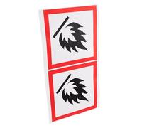 Veemoon 2pcs Fire Danger Sticker for Outdoor Indoor Garbage Bins, Adhesive Fire Warning Labels 10x10cm, Removable Safety Caution Decals for Yard Waste and Compost Bins