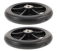 Veemoon 2pcs Front Wheel Replacement for Wheelchair with Bearing Durable Silent Solid PVC and Steel Castor Wear Resistant Non Slip Spare Parts for Elderly Patient Mobility