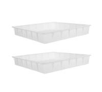Veemoon 2pcs Garden Paving Mould Step Stone Mold Cement Mold Pp White for Courtyards and Gardens Uniform Concrete Tiles