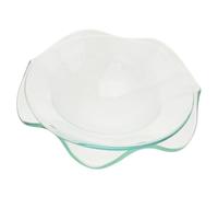 Veemoon 2pcs Glass Wax Melt Burner Dish Replacement Clear Heat Resistant Oil Warmer Dish Round Smooth Wavy Candle Wamer Liner Plates for Essential Oil Burners Aromatherapy Candle Holders