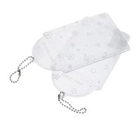 Veemoon 2pcs Glitter PVC Card Sleeves 3 Inch for Student Id and Small Cards