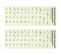 Veemoon 2pcs Glow the Dark Keyboard Stickers for Laptop Keyboard, Universal Pvc Protective Alphabet Letter Decals, Stylish Luminescent Key Stickers Suitable for Notebook Computer Use