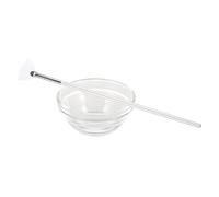 Veemoon 2pcs Glycolic Mask Application Ergonomic Beauty Brush Mixing Bowl Kit for Diy Facial Treatments Large Glass Bowl for Skincare Enthusiasts