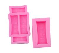 Veemoon 2pcs Gold Bar Mold Molds Making Gold Bars Silicone Brick Building Reusable Silica Gel Pink