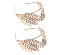 Veemoon 2pcs Gold Leaf Bridal Headband Greek Wreath Crown Headpiece for Weddings Halloween and Themed Parties Comfortable Design Inspired by Goddess Elegance