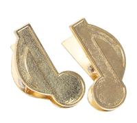 Veemoon 2Pcs Gold Metal Bookmark Clips Musical Notes Style Page Holders for Notebook, Journal, Office and School Supplies, Decorative Paper Clips for Document Organization