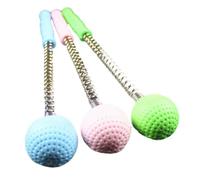 Veemoon 2pcs Golf Massage Ball Silicone Spring Massager for Body Knock Pain Relief for Home Office Use and Trigger Point Massage Random Color