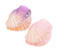 Veemoon 2pcs Gradient Shell Hairpin Mermaid Accessories Large Shark Clip for Women Girls Summer Ocean Hair Clips