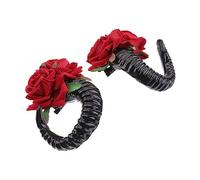 Veemoon 2pcs Halloween Simulation Horn Hairpin Hairpin Rose Flower Design for Boys and Girls Halloween Party and Dancing Party Hair Accessories