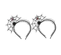 Veemoon 2Pcs Halloween Spider Hair Band Clasp for Costume Parties Cosplay and Themed Events Comfortable Felt Cloth Lace Accessory for Adults