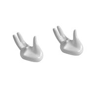 Veemoon 2pcs Hand-shaped Jewelry Display Holder for Bracelets Ceramic Desk Decor Jewelry Organizer for Photography Prop Suitable for Home Office