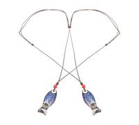 Veemoon 2pcs Handmade Ceramic Fish Whistles with Lanyard, Lightweight Vintage Musical Instruments and Preschool, Pleasant Sound Mini Noisemakers for Group Events and Musical