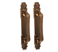 Veemoon 2pcs Heavy Duty Antique Barn Door Pull Handles Sliding Gate Grip for Wooden Doors Cabinets Closets Garage Rustic European Style Vintage Finish
