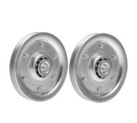 Veemoon 2pcs Heavy Duty Garage Door Pulley Kit Load Capacity Extension Spring Wheel Quiet Bearing Design for Smooth Sliding Compatible with Overhead Sectional Doors
